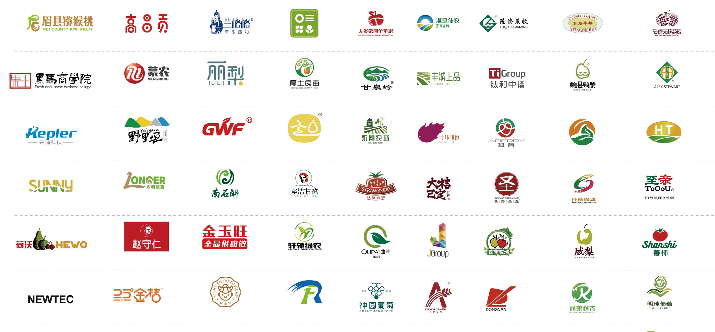 Collection of representative Chinese fruit and agricultural enterprise logos, group two