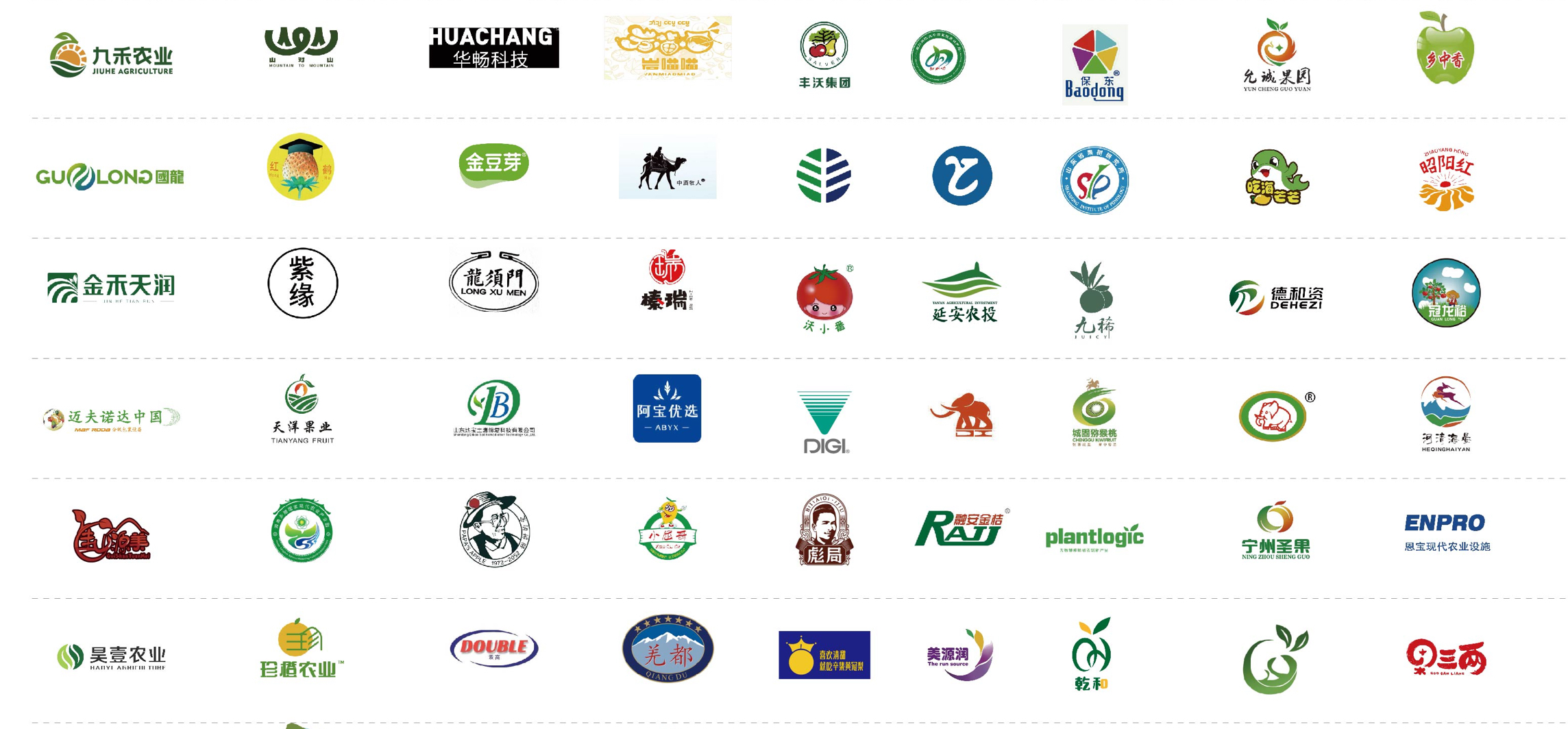 Collection of representative Chinese fruit and agricultural enterprise logos, group three
