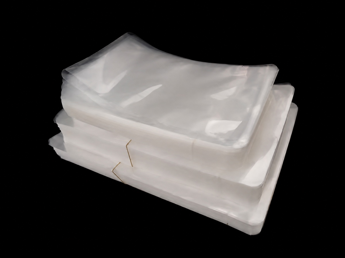 Translucent fruit-protection packaging displayed on a black background